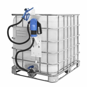 Clear 1000L IBC Tank with AdBlue Pump – Plastic Pallet Mounted Dispensing System